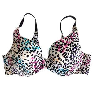 Like New VS Lightly Padded Leopard Print Demi Bra 36C